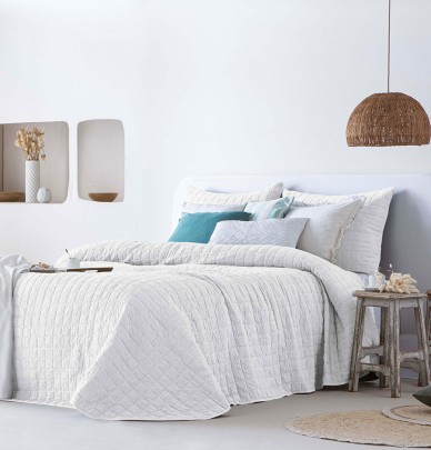 Couvre-lit matelassé Lares blanc Antilo