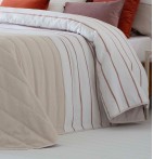 Couvre-lit matelassé et ses housses coussins Valerian bois de rose Antilo - Blancollection