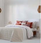 Couvre lit matelassé Valerian bois de rose Antilo