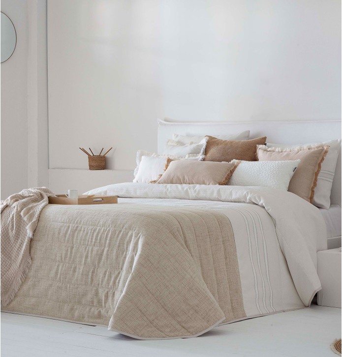 Couvre lit matelassé Zia lin Antilo