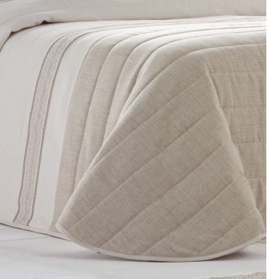 Couvre lit matelassé Alboraïa lin Antilo