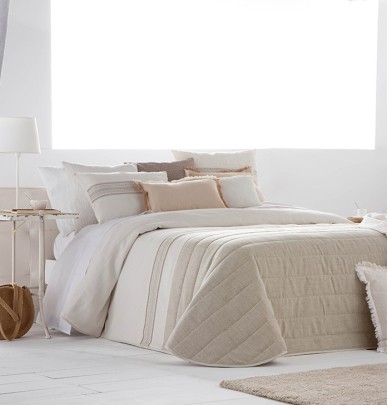 Couvre lit matelassé Alboraïa lin Antilo