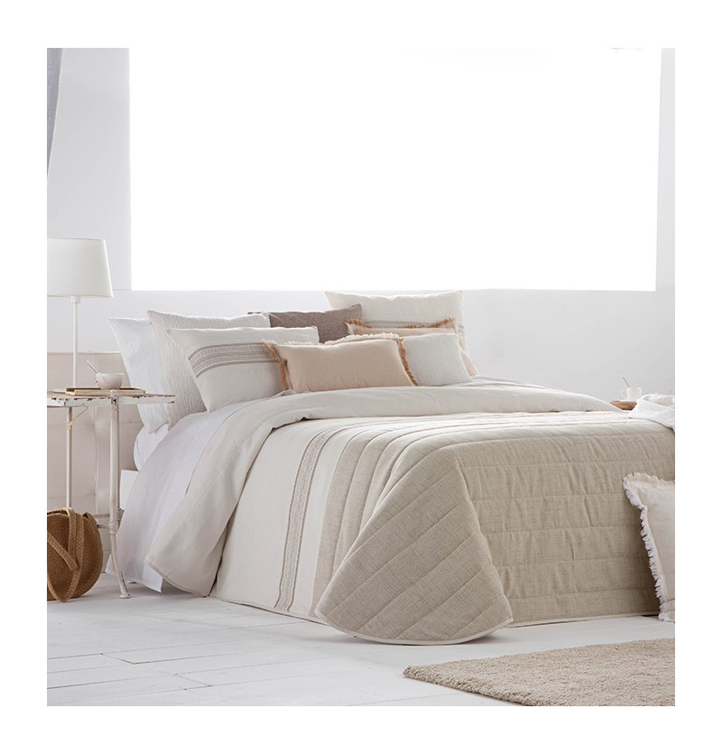 Couvre lit matelassé Alboraïa lin Antilo
