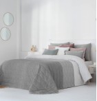 Couvre lit matelassé Devi gris Antilo