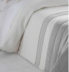 Couvre-lit matelassé et ses housses coussins Alboraïa gris Antilo - Blancollection