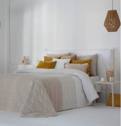 Couvre lit matelassé Devi lin Antilo