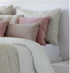 Couvre-lit matelassé et ses housses coussins Greta Antilo - Blancollection