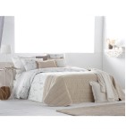 Couvre-lit matelassé et ses housses coussins Ivet Antilo - Blancollection