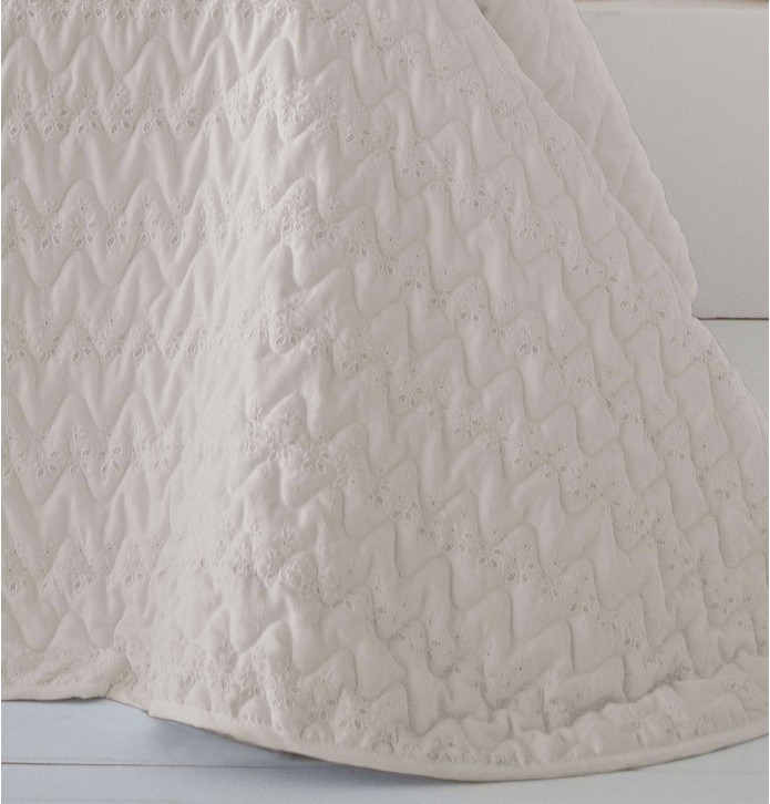 Couvre-lit matelassé Lorea beige Antilo - Blancollection