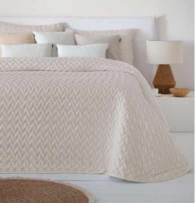 Couvre lit Lorea beige Antilo