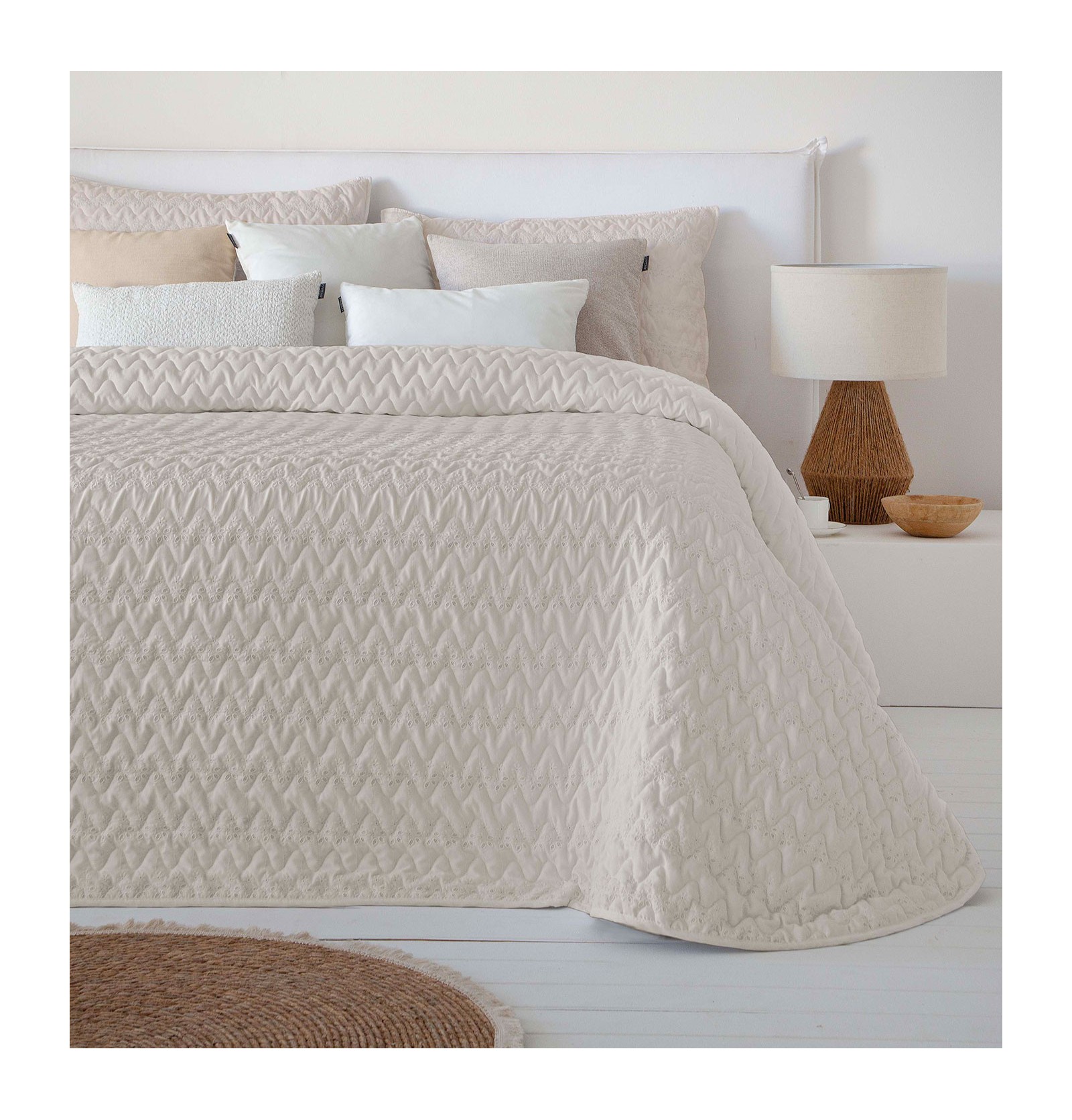 Couvre Lit Beige