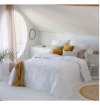 Couvre-lit matelassé Mireya blanc Antilo - Blancollection