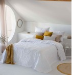 Couvre-lit matelassé Mireya blanc Antilo