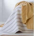 Jeté de lit réversible Mambo beige Antilo - Blancollection