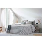 Jeté de lit réversible Mambo gris Antilo - Blancollection