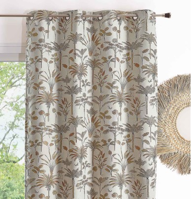 Rideau jacquard Oasis terracota Qabane