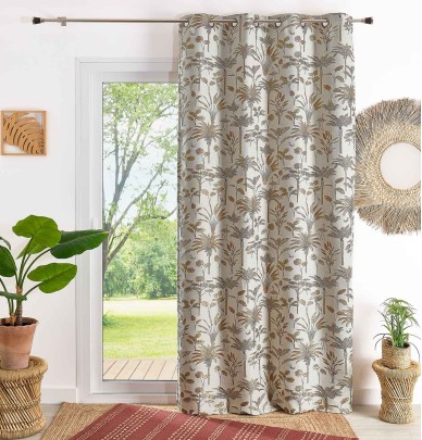 Rideau jacquard Oasis terracota Qabane