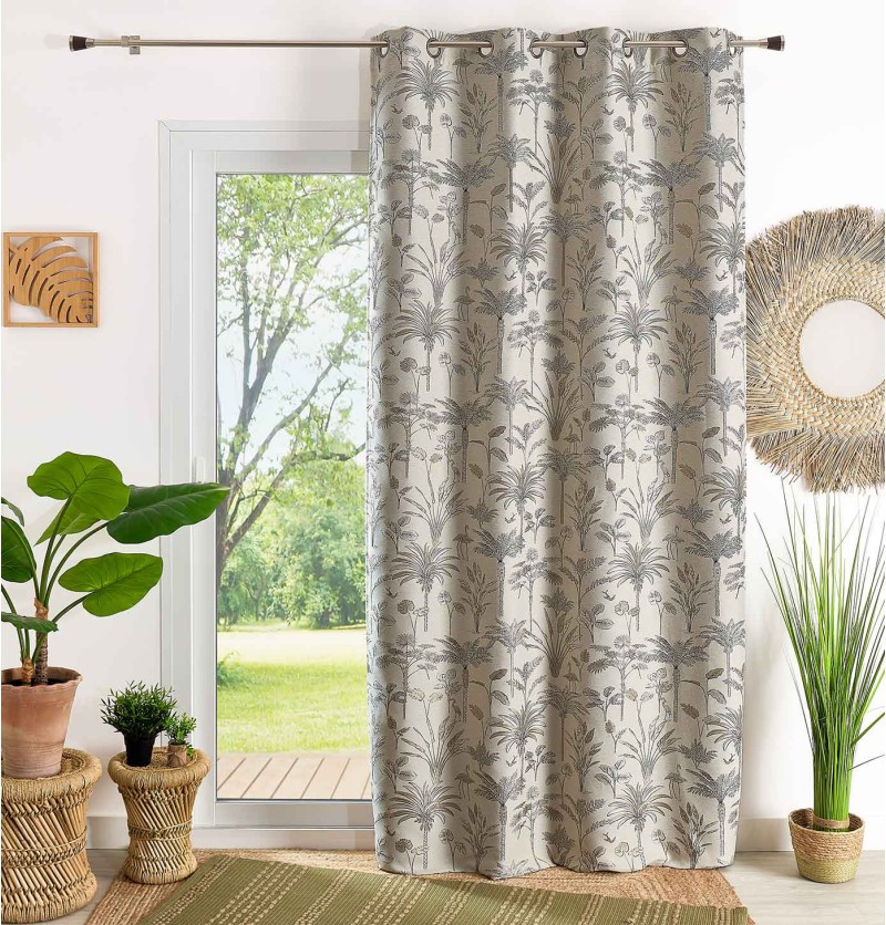 Rideau jacquard Oasis lin Qabane