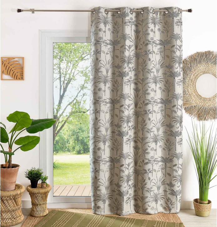 Rideau jacquard Oasis lin Qabane