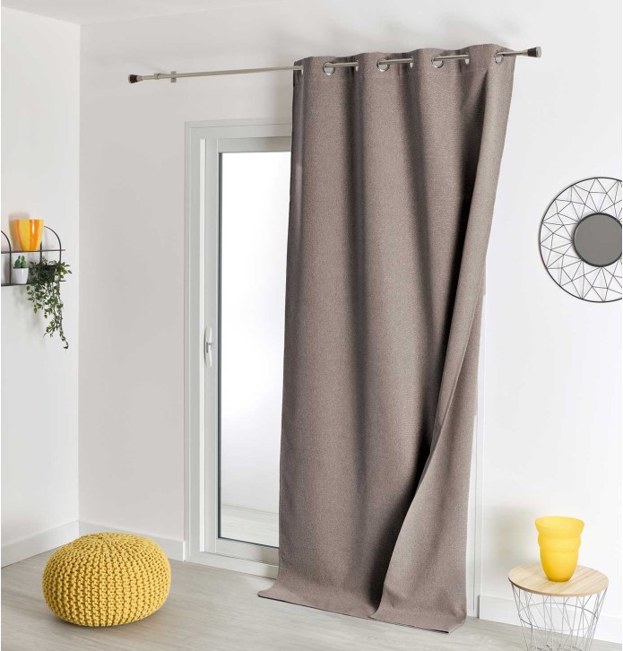 Rideau occultant Midnight taupe Qabane Rideau occultant Midnight taupe Qabane