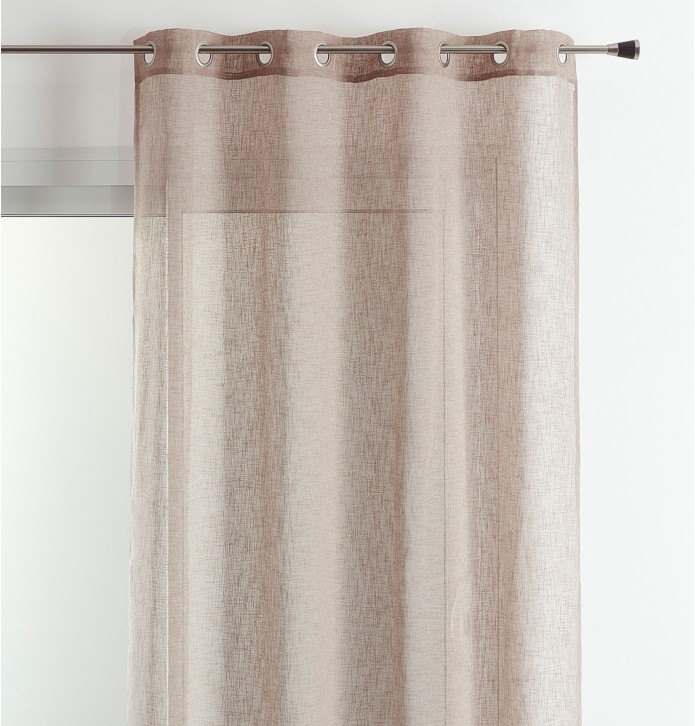 Voilage étamine Matière beige Qabane - Blancollection