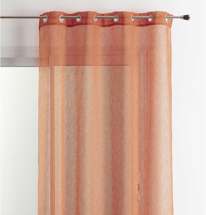 Voilage étamine Matière terracota Qabane - Blancollection
