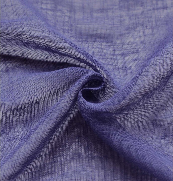 Voilage étamine Matière bleu encre Qabane - Blancollection