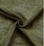 Voilage étamine Matière olive Qabane - Blancollection