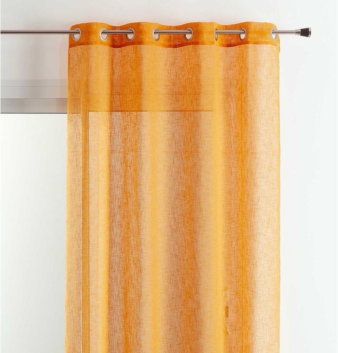 Voilage étamine Matière ocre Qabane - Blancollection