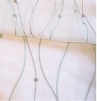 Paire de vitrages Flot aqua Qabane - Blancollection