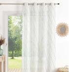 Voilage Flot aqua Qabane - Blancollection