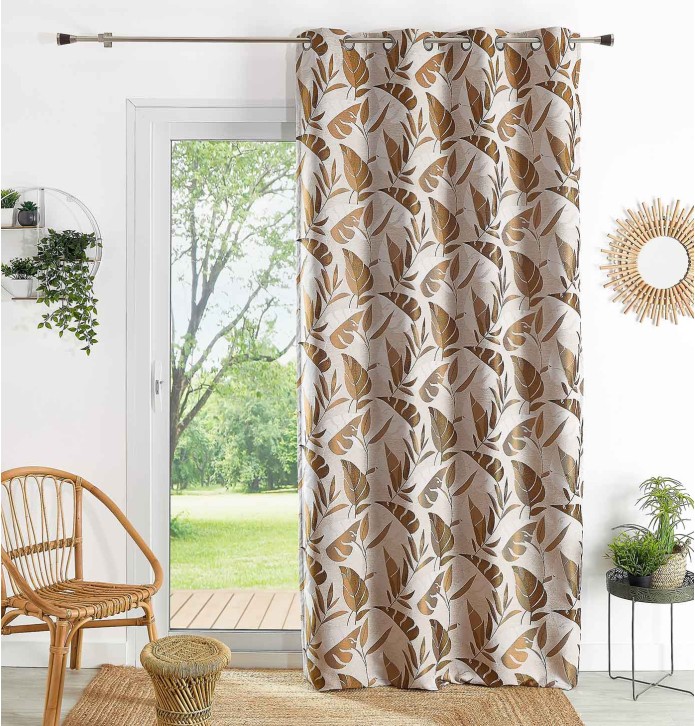 Rideau jacquard Brasilia ocre Qabane Rideau jacquard Brasilia ocre Qabane