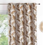 Rideau jacquard Brasilia ocre Qabane - Blancollection