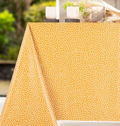 Nappe toile cirée Théa ocre Calitex