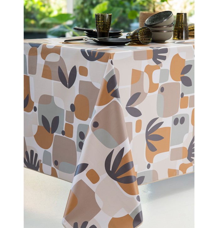 Nappe toile cirée Colorblock Calitex - Blancollection