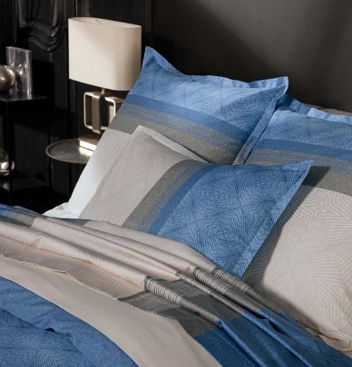 Drap satin Tiago indigo Tradilinge
