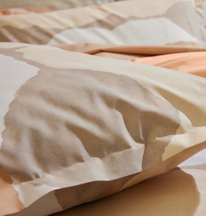 Taie d'oreiller percale Land craie Tradilinge - Blancollection