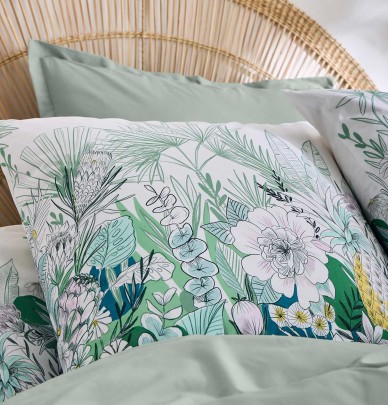 Taie d'oreiller percale Bali Tradilinge