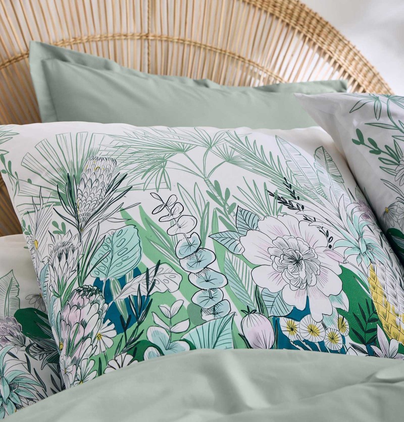 Taie d'oreiller percale Bali Tradilinge