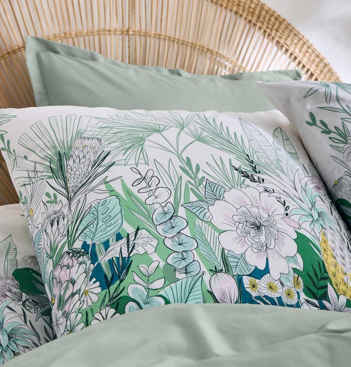 Taie d'oreiller percale Bali Tradilinge