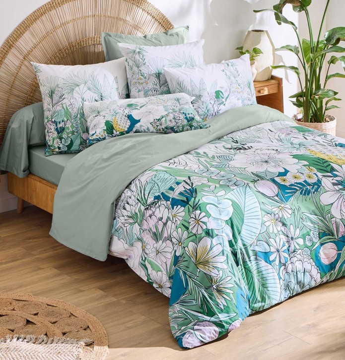 Drap housse percale melba Tradilinge - Blancollection