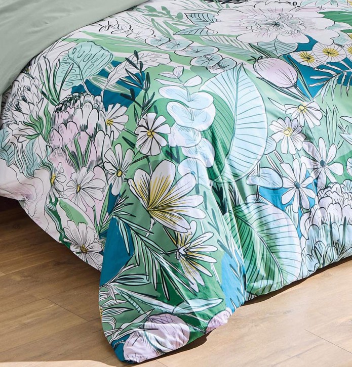 Parure de lit percale Bali Tradilinge - Blancollection