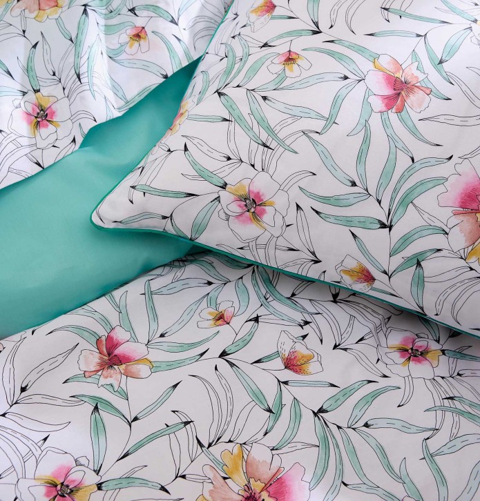 Drap housse percale jade Tradilinge - Blancollection