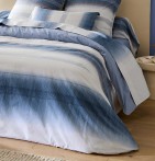 Taie de traversin percale Esteban bleu Tradilinge  - Blancollection