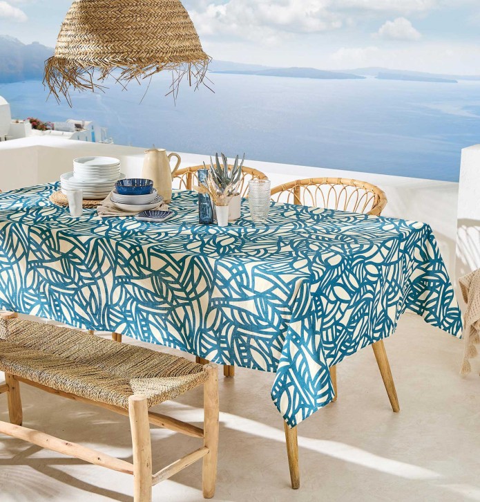 Nappe enduite Eva blue Tradilinge Nappe enduite Eva blue Tradilinge