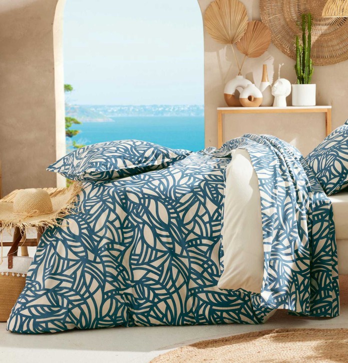 Drap Séréna blue Tradilinge - Blancollection