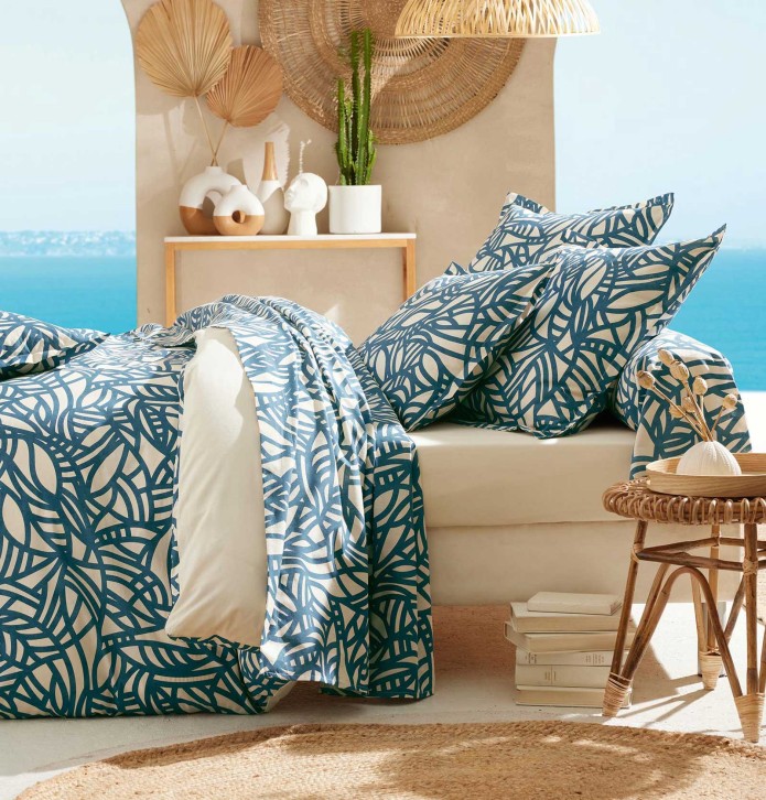 Drap Séréna blue Tradilinge - Blancollection