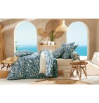 Housse de couette Séréna blue Tradilinge - Blancollection