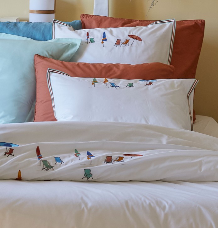 Housse de couette percale Plein Soleil Sylvie Thiriez - Blancollection
