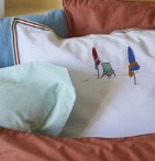 Taie d'oreiller percale Plein Soleil Sylvie Thiriez - Blancollection